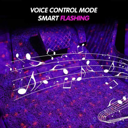 A16-GCYS- Wireless Car Interior Ambient Lights- Chargeable USB -star pattern and warm light 2in1-Led Star Decoration Light for Car & Room